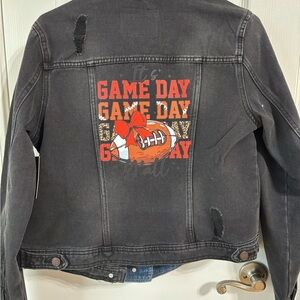 Black Game Day Denim Jacket